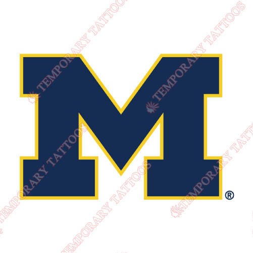 Michigan Wolverines Customize Temporary Tattoos Stickers NO.5073
